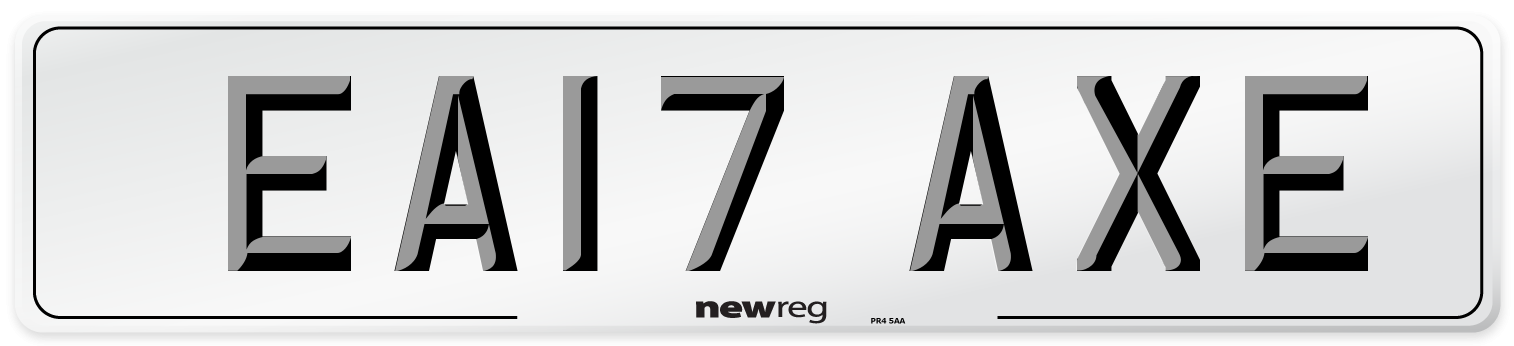 EA17 AXE Number Plate from New Reg